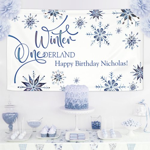 Winter Onederland 1st Birthday Banner