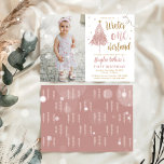 Winter ONEderland 1st Birthday Boho Christmas Tree Invitation<br><div class="desc">Celebrate your little one's 1st birthday with these ever-so-cute Winter Onederland-themed invitations! This colorful design features a hand-painted boho-style Christmas tree in the pink shade with Christmas lights. Add your photo to make it personalized.</div>