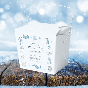 Winter Onederland 1st Birthday Favor Boxes 