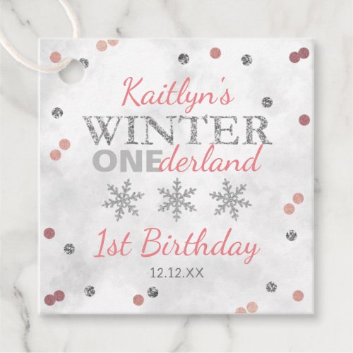 Winter ONEderland 1st Birthday Favor Tags