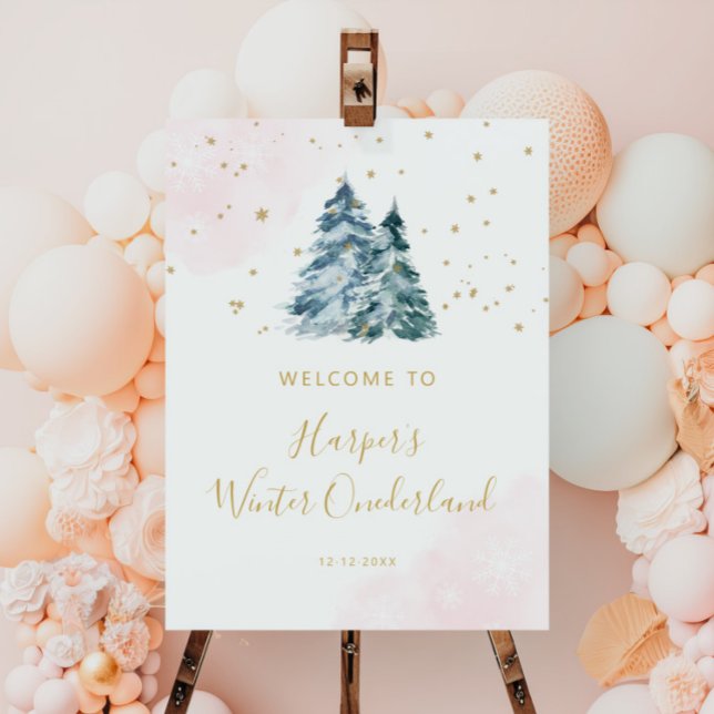 Winter Onederland 1st Birthday Girl Welcome Foam Board (Creator Uploaded)