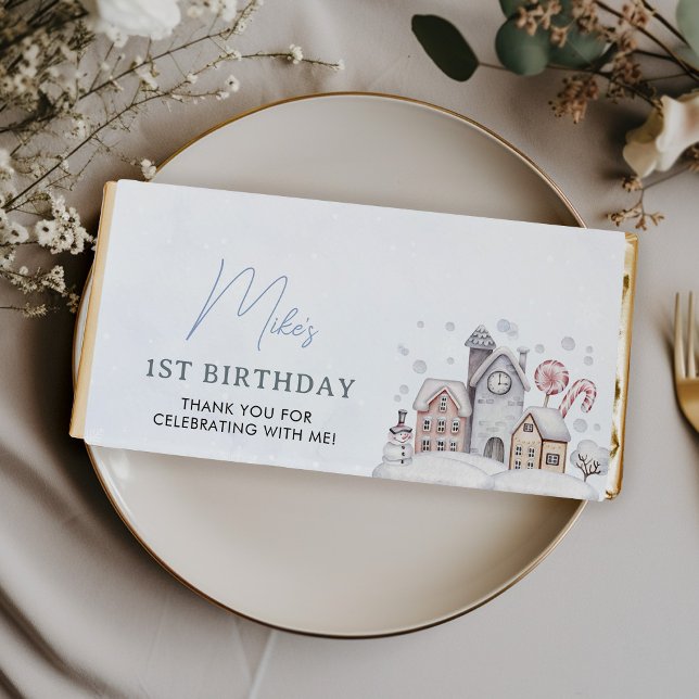 Winter Onederland 1st Birthday Hershey Bar Favors (Creator Uploaded)