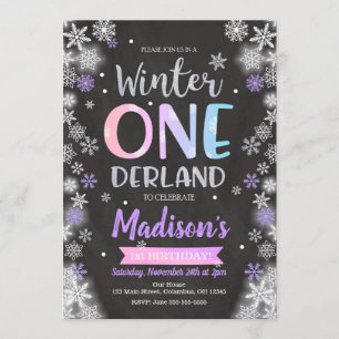 Winter ONEderland 1st Birthday Invitation