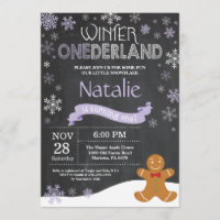 Winter Onederland 1st Birthday Invitation