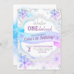 Winter Onederland 1st Birthday Invitation at Zazzle