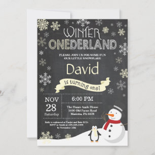 Winter Onederland 1st Birthday Invitation