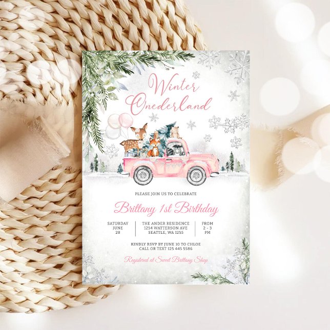 Winter Onederland 1st Birthday Invitation (Creator Uploaded)