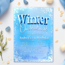 Winter Onederland - 1st Birthday Invitation