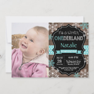 Winter Onederland 1st Birthday Invitation