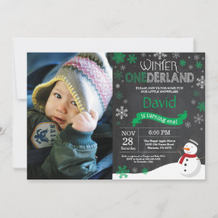 Winter Onederland 1st Birthday Invitation