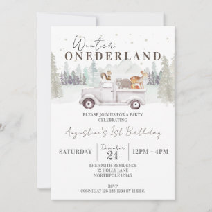 Winter ONEderland 1st Birthday, Kid First Birthday Invitation