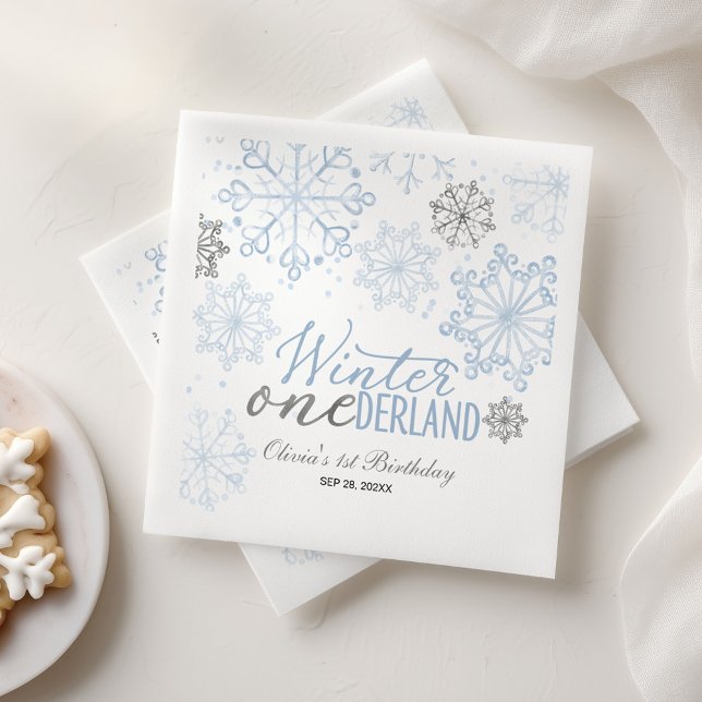 Winter Onederland 1st Birthday  Napkins (Creator Uploaded)
