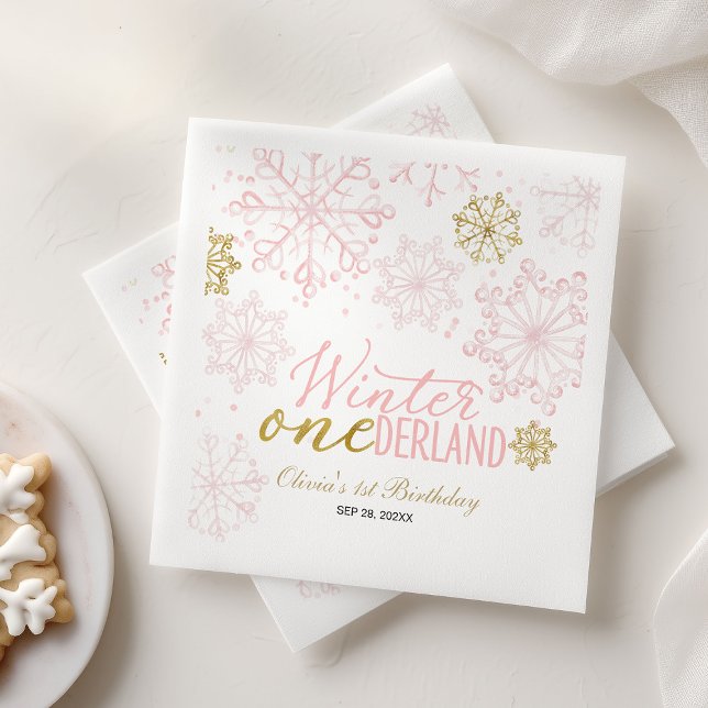 Winter Onederland 1st Birthday  Napkins (Creator Uploaded)