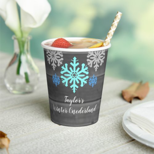 Winter Onederland 1st Birthday Paper Cups