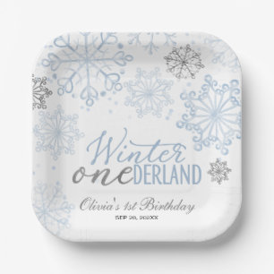 Winter Onederland 1st Birthday  Paper Plates