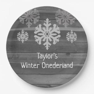 Winter Onederland 1st Birthday Paper Plates