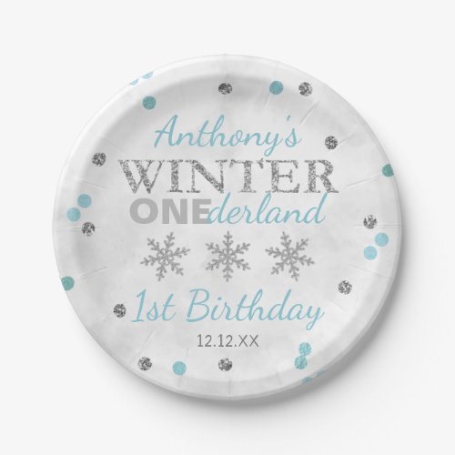 Winter ONEderland 1st Birthday Paper Plates