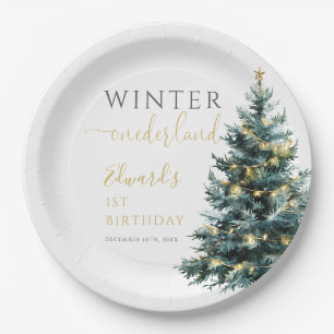 Winter Onederland 1st Birthday Party Paper Plates