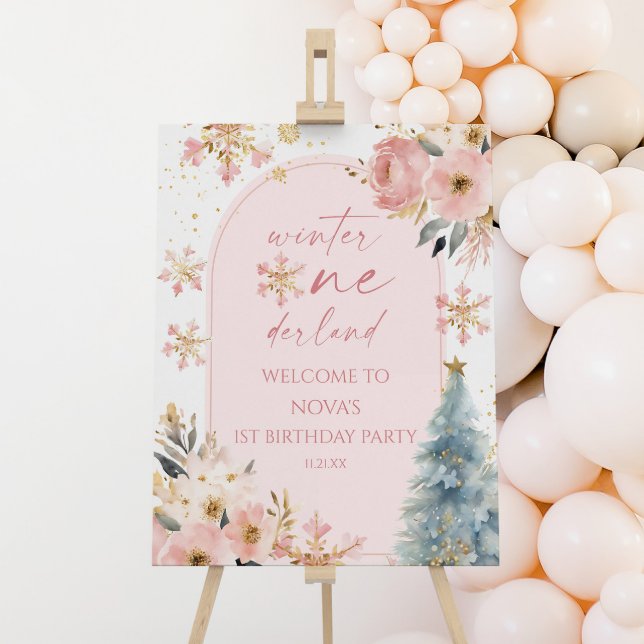 Winter Onederland 1st Birthday Party Welcome Sign (Creator Uploaded)