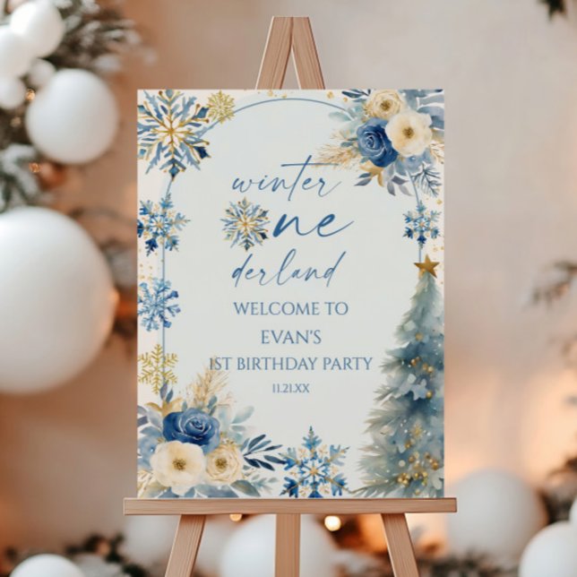 Winter Onederland 1st Birthday Party Welcome Sign (Creator Uploaded)