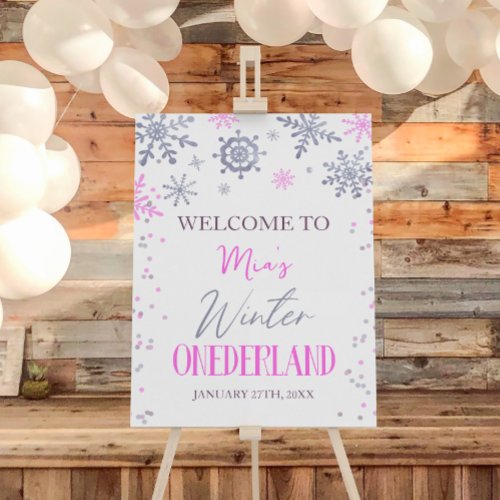 Winter ONEderland 1st Birthday Party Welcome Sign