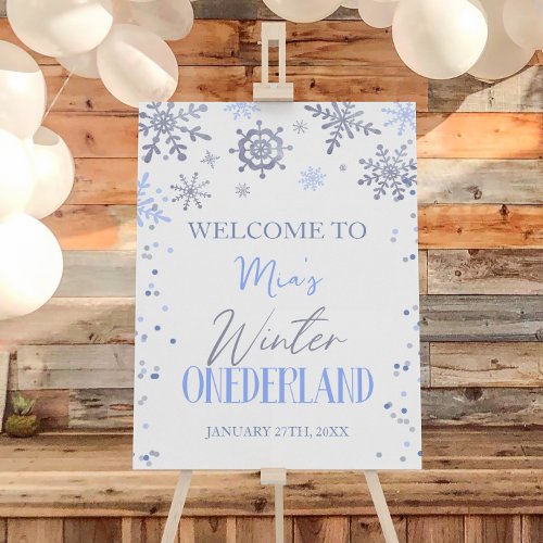 Winter ONEderland 1st Birthday Party Welcome Sign