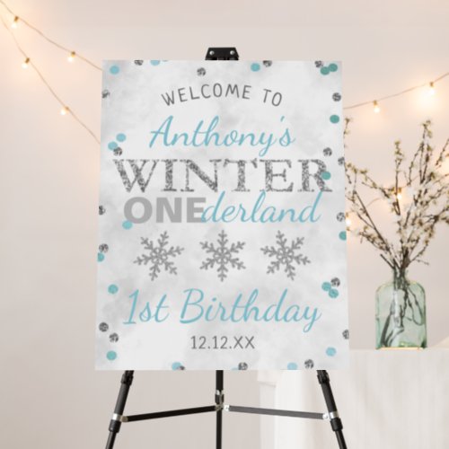 Winter ONEderland 1st Birthday Welcome Foam Board