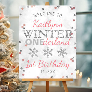 Winter ONEderland 1st Birthday Welcome Foam Board