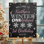 Winter ONEderland 1st Birthday Welcome Foam Board<br><div class="desc">Celebrate in style with this trendy 1st birthday welcome sign. The design is easy to personalize with your own wording and your family and friends will be thrilled when they see this fabulous party sign. Matching party items can be found in the collection.</div>