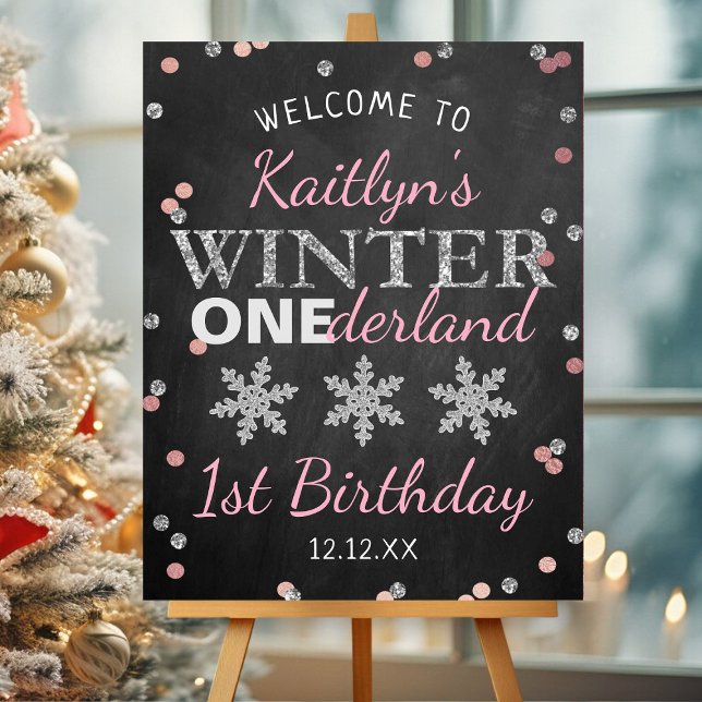 Winter ONEderland 1st Birthday Welcome Foam Board (Creator Uploaded)