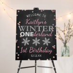 Winter ONEderland 1st Birthday Welcome Foam Board<br><div class="desc">Celebrate in style with this trendy 1st birthday welcome sign. The design is easy to personalize with your own wording and your family and friends will be thrilled when they see this fabulous party sign. Matching party items can be found in the collection.</div>