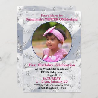 Winter ONEderland 1stt Birthday Snowflake Template