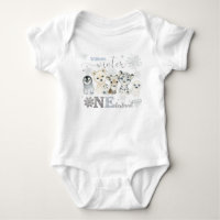 Winter Onederland Arctic Animals Blue 1st Birthday