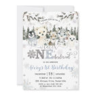 Winter Onederland Arctic Animals Snow 1st Birthday