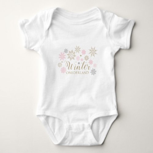 Winter ONEderland baby bodysuit