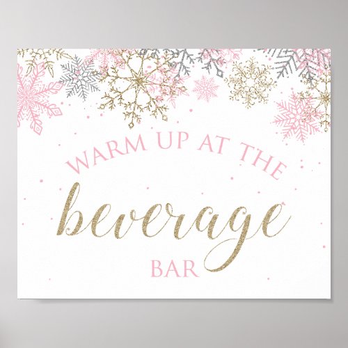 Winter Onederland Beverages Sign