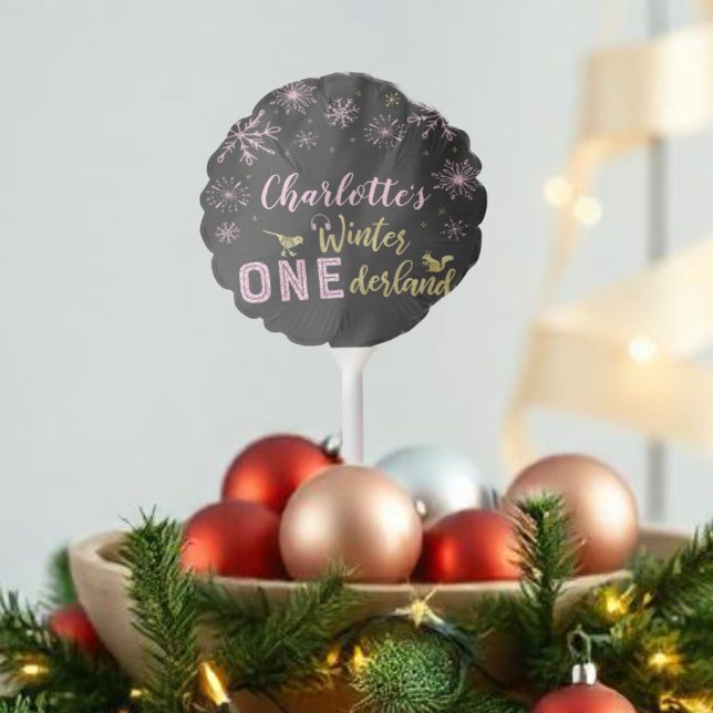 Winter Onederland Birthday Balloon Snowflakes (Creator Uploaded)