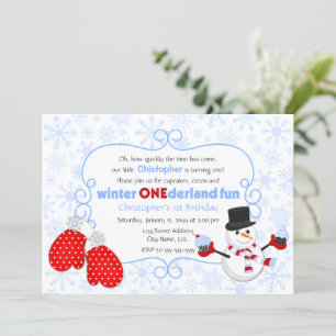 Winter ONEderland Birthday Invitation