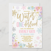 Winter onederland invitations hotsell