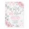 Winter ONEderland Birthday Invitation Pink Silver