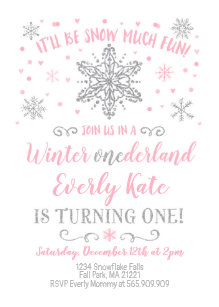 winter birthday invitations zazzle