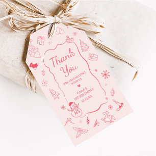 Winter Onederland Birthday Party Favor Tags