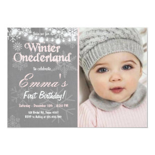 Winter Onederland Invitations 1st Birthday Party Inspiration Zazzle