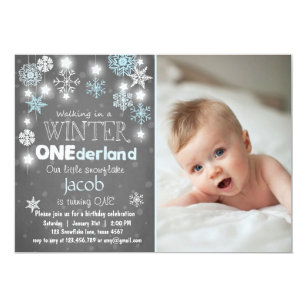Winter Onederland Invitations 1st Birthday Party Inspiration Zazzle Winter Onederland Birthday Party Invite Blue Boy
