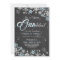 Winter Onederland birthday party invite Blue white