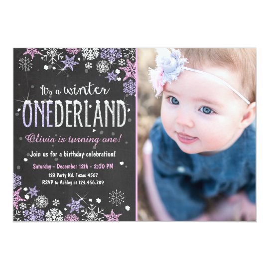 Winter Onederland Birthday Party Invitations 6