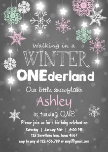 winter onederland party invitations zazzle