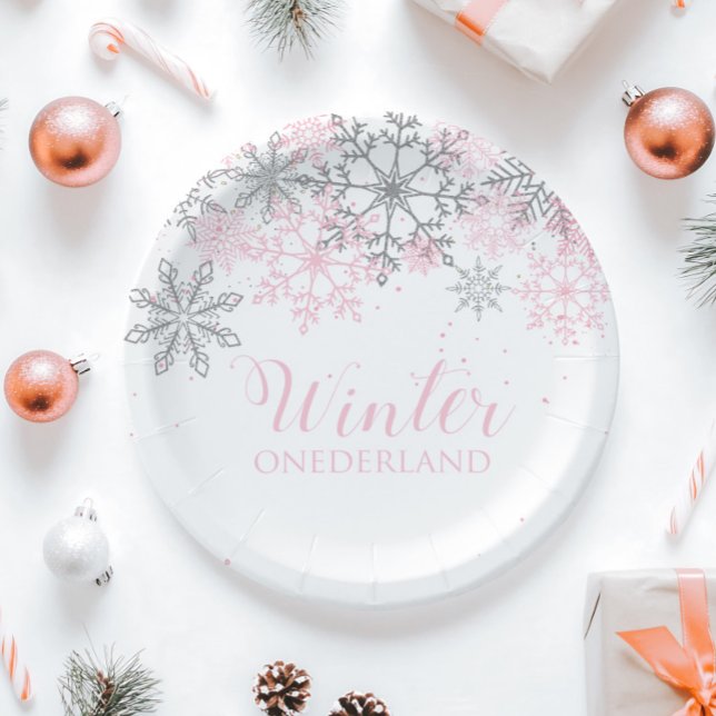 Winter ONEderland birthday party plate (Creator Uploaded)