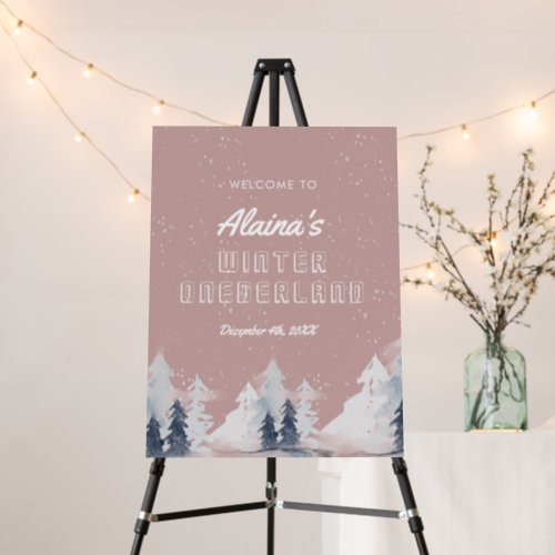 Winter Onederland Birthday Party Welcome Sign