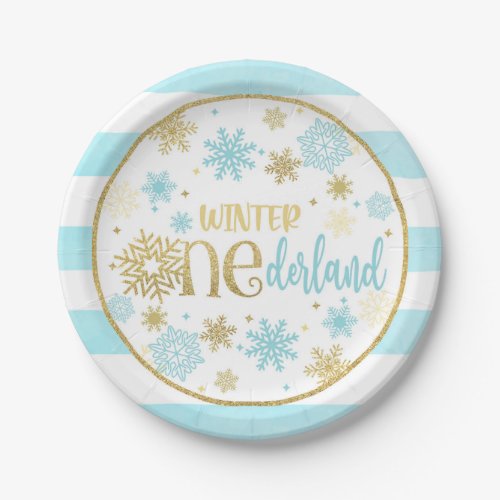 Winter ONEderland Birthday Plate _ Boy _ BG